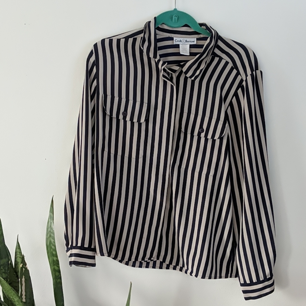 Vintage Striped Blouse